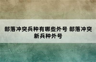 部落冲突兵种有哪些外号 部落冲突新兵种外号